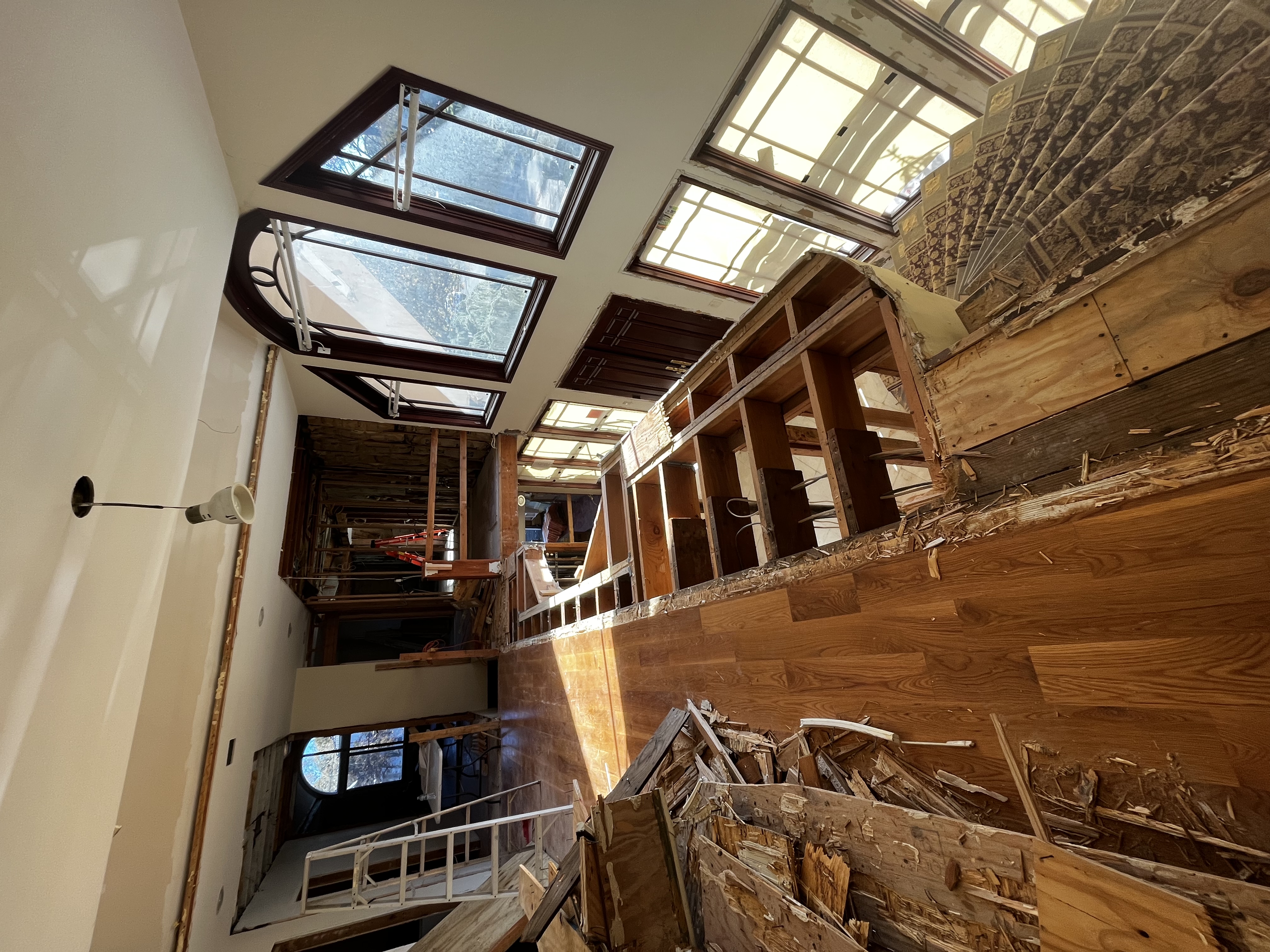 Structural work during renovation