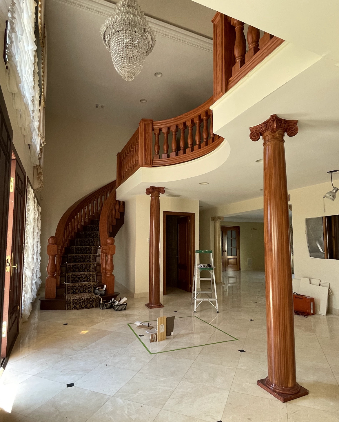 Construction — removing walls and opening up the layout
